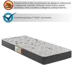 Colchão Solteiro Ecoflex Espuma D28 Ecoline com Sistema Antiácaro, Antifungo e Antialérgico 78x188x14cm - 3 Colchão Solteiro Ecoflex Espuma D28 Ecoline com Sistema Antiácaro, Antifungo e Antialérgico 78x188x14cm - 3