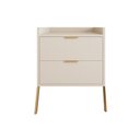 Ver imagem 2 de Mesa de Cabeceira Retrô com 2 Gavetas Asher 63cm