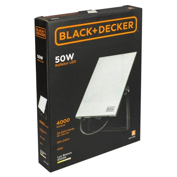 Refletor Led Black + Decker 50w Branco Frio (6500k) - 2