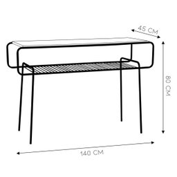 Aparador All 140cm Aço Dourado/Marfim - 2