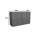Ver imagem 4 de Armário Aéreo P/ Cozinha Denver Ph 3105 C/ 2 Portas Ripadas 120cm Freijo Rocks - Herval