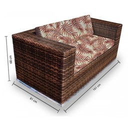 Conjunto Bora Bora - 1 Sofá 2 Lugares + 2 Poltronas + 1 Mesa de Centro - Capri - 2