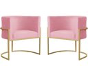 Ver imagem 1 de Kit 2 Poltronas Decorativa Luana Suede Rosa Mz Decor