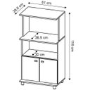 Ver imagem 2 de Balcão Duplo para Forno e Microondas Bl3301 Tecno Mobili - Branco