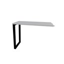 Ver imagem 1 de Mesa de Escritório Complemento Pé Tubular Pe25 em Mdp 90 x 45cm Cinza com Base Preta
