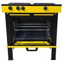 Ver imagem 4 de Fogão a Gás 2 Bocas com Forno Cefaz Linha Chef Amarelo e Preto