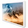 Quadro Decorativo Lobos em Moldura Caixa Tacolado Moldura Trad 1cm Madeira Escura com Vidro 40 X 60c - 2