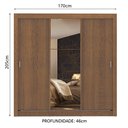 Ver imagem 4 de Guarda Roupa Casal Madesa Mônaco 3 Portas de Correr com Espelho