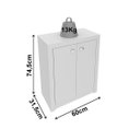 Ver imagem 3 de Balcão para Escritório 2 Portas Me4103 Tecno Mobili