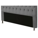 Ver imagem 3 de Cabeceira Cama Box Casal Queen 160cm Cristal Veludo - Js Móveis Cinza