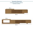 Ver imagem 5 de Rack Extensível com Painel Ripado TV 86 Polegadas Planejado 244x230cm Aruá CabeCasa MadeiraOriginals