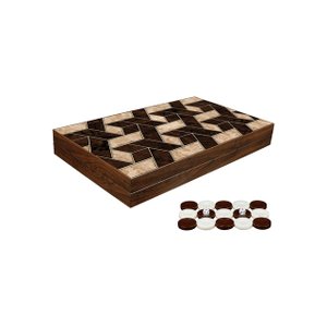 Jogo de Gamão Turca Trendy Geométrico Nogueira – GEIT45