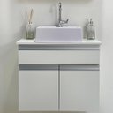 Ver imagem 3 de Balcão Banheiro Milão com Tampo e Cuba - Mdf Branco 60cm