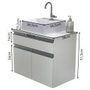 Ver imagem 5 de Balcão Banheiro Milão com Tampo e Cuba - Mdf Branco 60cm