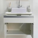 Ver imagem 4 de Balcão Banheiro Milão com Tampo e Cuba - Mdf Branco 60cm