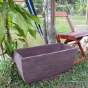 Ver imagem 3 de Vaso Planta 65x30 Jardineira Floreira Polietileno - MARROM CHOCOLATE 020