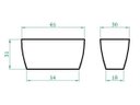 Ver imagem 5 de Vaso Planta 65x30 Jardineira Floreira Polietileno - MARROM CHOCOLATE 020