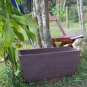 Ver imagem 2 de Kit 2 Vaso Planta 65x30 Jardineira Floreira Polietileno - MARROM CHOCOLATE 020