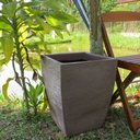 Ver imagem 3 de Vaso Planta 45x35 Moderno Trapézio Polietileno - MARROM CHOCOLATE 020