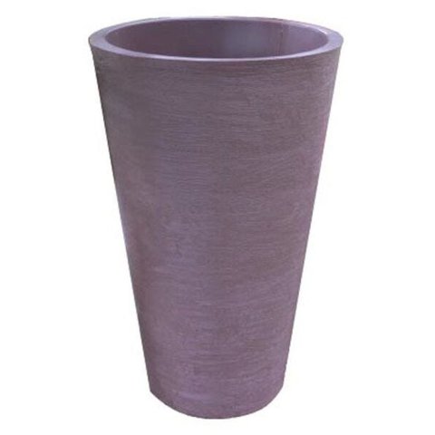 Kit 2 Vaso Planta 75x50 Redondo Cônico Polietileno - MARROM CHOCOLATE 020
