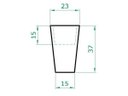 Ver imagem 3 de Vaso Planta 35x25 Redondo Cônico Cachepot Polietileno - MARROM CHOCOLATE 020