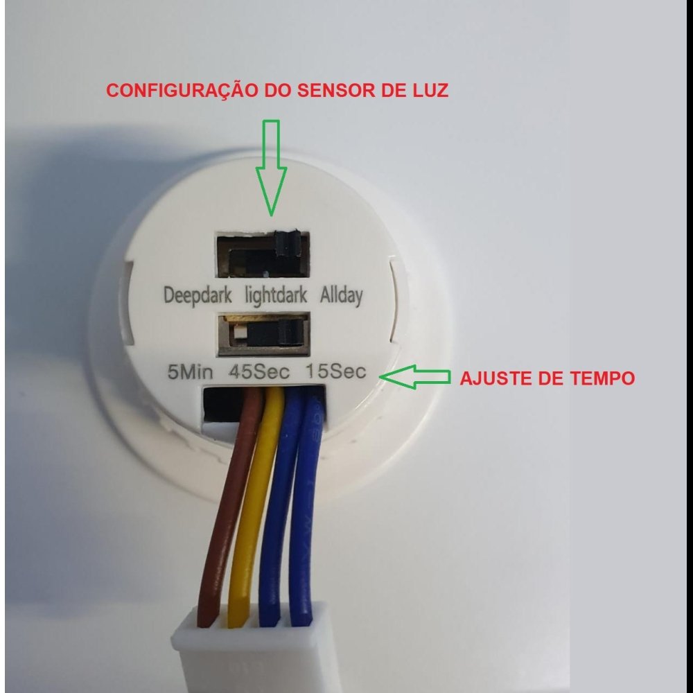 Painel Led Sobrepor 6w Redonda Branco Quente 3000k com Sensor de Presença Dia/noite - 5