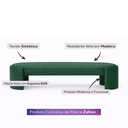 Ver imagem 7 de Recamier Puf Decorativo Fly Cama Casal 138cm Zahav Estofados:verde Couro Sintético