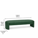 Ver imagem 6 de Recamier Puf Decorativo Fly Cama Casal 138cm Zahav Estofados:verde Couro Sintético