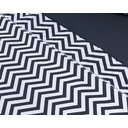 Ver imagem 4 de Jogo Lençol 4 Peças Cama Viúva 1,88mx1,28mx25cm 100% Algodão 180 Fios Chevron Preto
