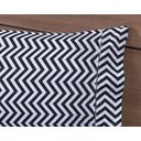 Ver imagem 5 de Jogo Lençol 4 Peças Cama Viúva 1,88mx1,28mx25cm 100% Algodão 180 Fios Chevron Preto