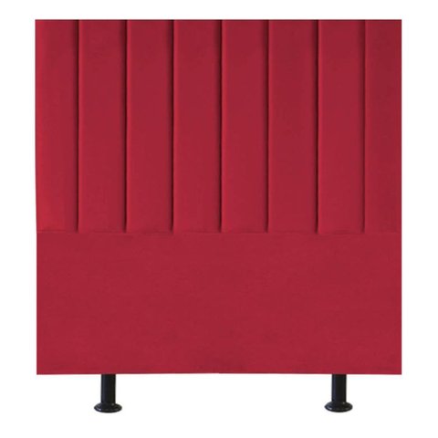 Cabeceira Estofada Cama Box Solteiro 100 Cm Alice Suede:vermelho