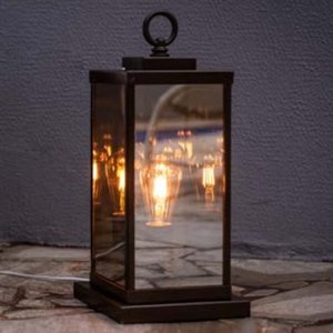 Lanterna Reflex Preto 20x20x40cm Preto Incolustre