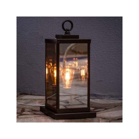 Lanterna Reflex Preto 20x20x40cm Preto Incolustre