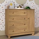 Ver imagem 1 de Cômoda Infantil 95cm 1 Porta e 4 Gavetas Allegra Multimóveis Mp4444 Madeirado