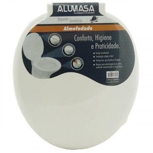 Tampa De Vaso Almofadado Assento Universal Alumasa Branco