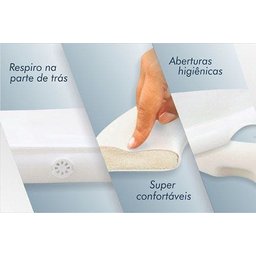 Tampa De Vaso Almofadado Assento Universal Alumasa Branco - 3