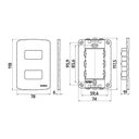 Ver imagem 2 de Placa com Suporte Margirius B3 Colors 4x2 para 2 Módulos Horizontais Pérola