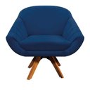 Ver imagem 2 de Kit 02 Poltronas Giratórias Giovana Base Madeira D´rossi