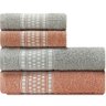 Jogo 4 Peças Toalhas Banho + Rosto 100 Algodão Nara Emcompre Atlântica - 1