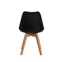 Ver imagem 5 de Kit 2 Cadeiras Polipropileno Leda Preta Base Wood La Mobilia: Design Sala de Jantar