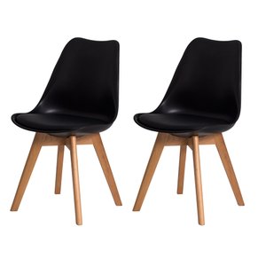 Kit 2 Cadeiras Leda Saarinen Design Preta