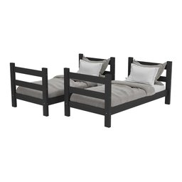 Beliche Madeira Maciça - Vira 2 Camas - para Colchão 78/88 x 188cm Dubai Multimóveis CR4137 - 5 Beliche Madeira Maciça - Vira 2 Camas - para Colchão 78/88 x 188cm Dubai Multimóveis CR4137 - 5
