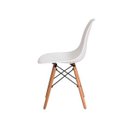 Ver imagem 4 de Kit 6 Cadeiras Eiffel Eames Dsw Branco Base Madeira