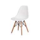 Ver imagem 2 de Kit 6 Cadeiras Eiffel Eames Dsw Branco Base Madeira