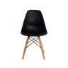 Kit 6 Cadeiras Eiffel Eames Dsw Preta Base Madeira - 3
