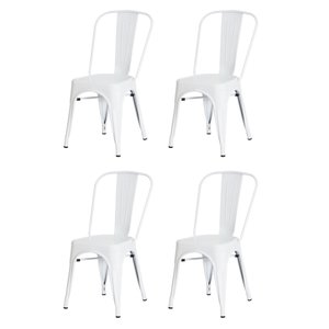 Kit 4 Cadeiras Tolix Iron Design Branca