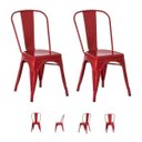 Ver imagem 1 de Kit 2 Cadeiras Tolix Iron Design Vermelha