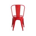 Ver imagem 5 de Kit 3 Cadeiras Tolix Iron Design Vermelha