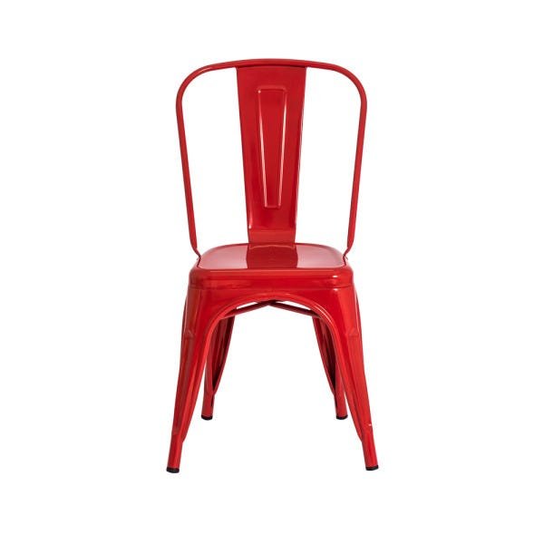 Kit 4 Cadeiras Tolix Iron Design Vermelha - 3