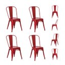 Ver imagem 1 de Kit 4 Cadeiras Tolix Iron Design Vermelha
